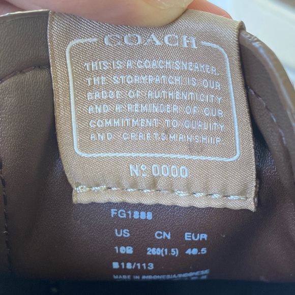 Dark/Light Brown COACH Sneakers - Picture 9 of 9